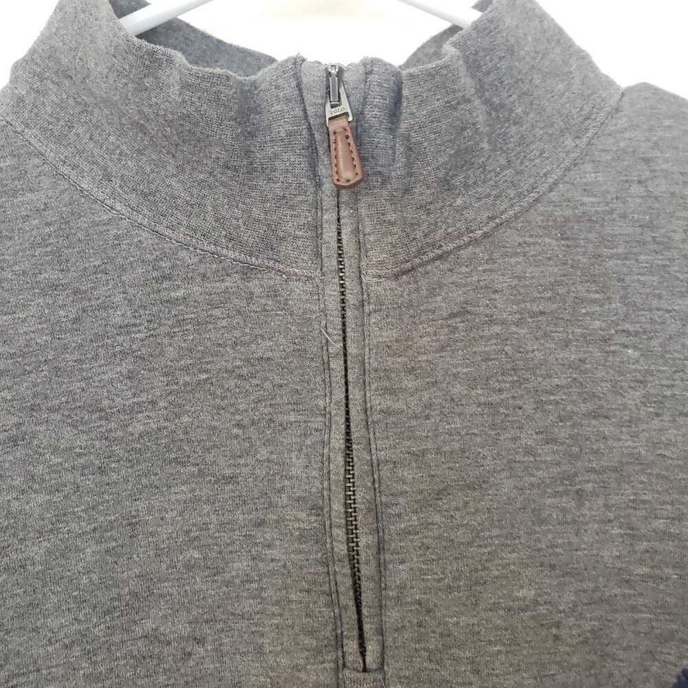 Polo Ralph Lauren Men's 1/4 Zip Pullover Long Sleeve Shirt Gray‎ Size Large
